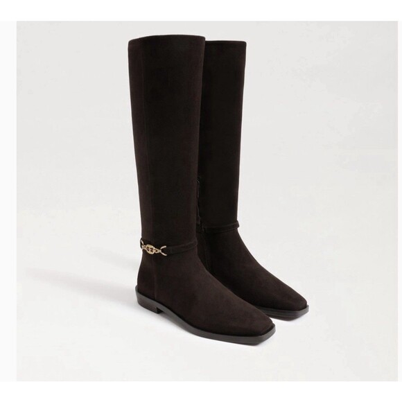 NEW Sam Edelman Clive Women's Boots Chocolate Brown Suede Knee High Boots Sz 7.5 - Picture 1 of 13
